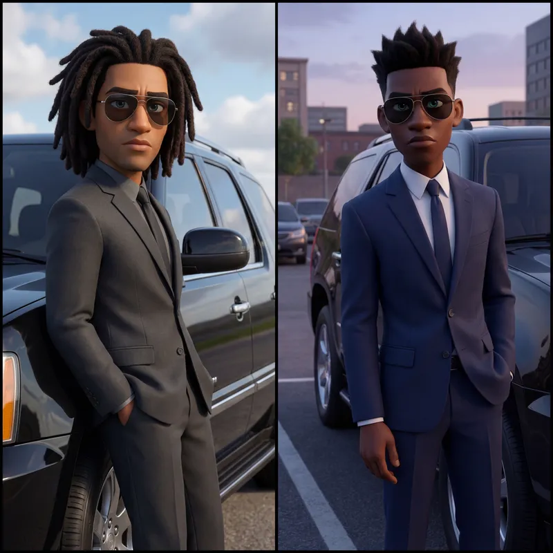 Pixar Male Characters in Stylish Suits