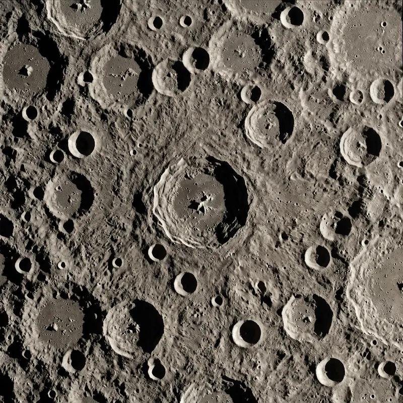 Close Up of the Lunar Surface - Realistic View