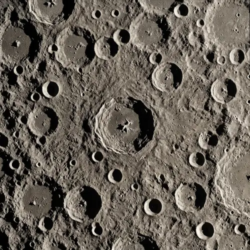 Close Up of the Lunar Surface - Realistic View