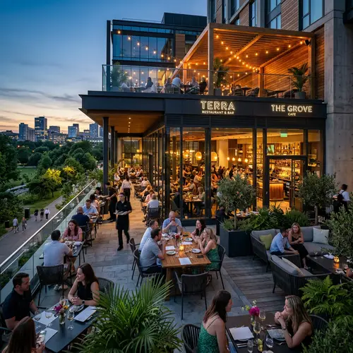 Modern Restaurant & Cafe Design with Terrace