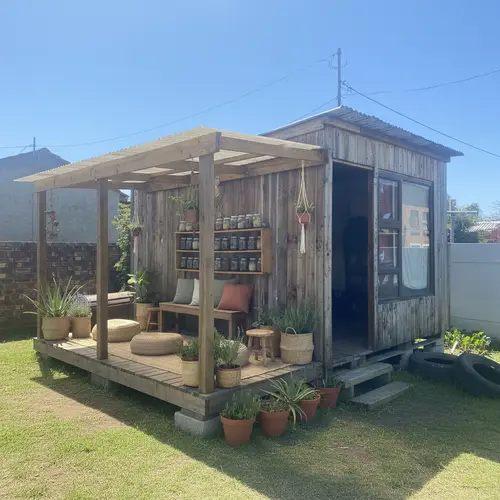 Serene Wooden Shack Meditation Room Design
