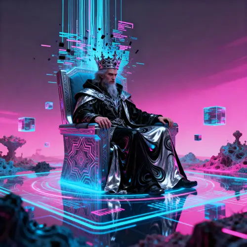Crowned Chaos Lord: Epic Metaverse Emperor Throne
