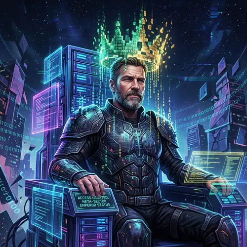 Crowned Chaos Lord: Epic Metaverse Emperor Throne