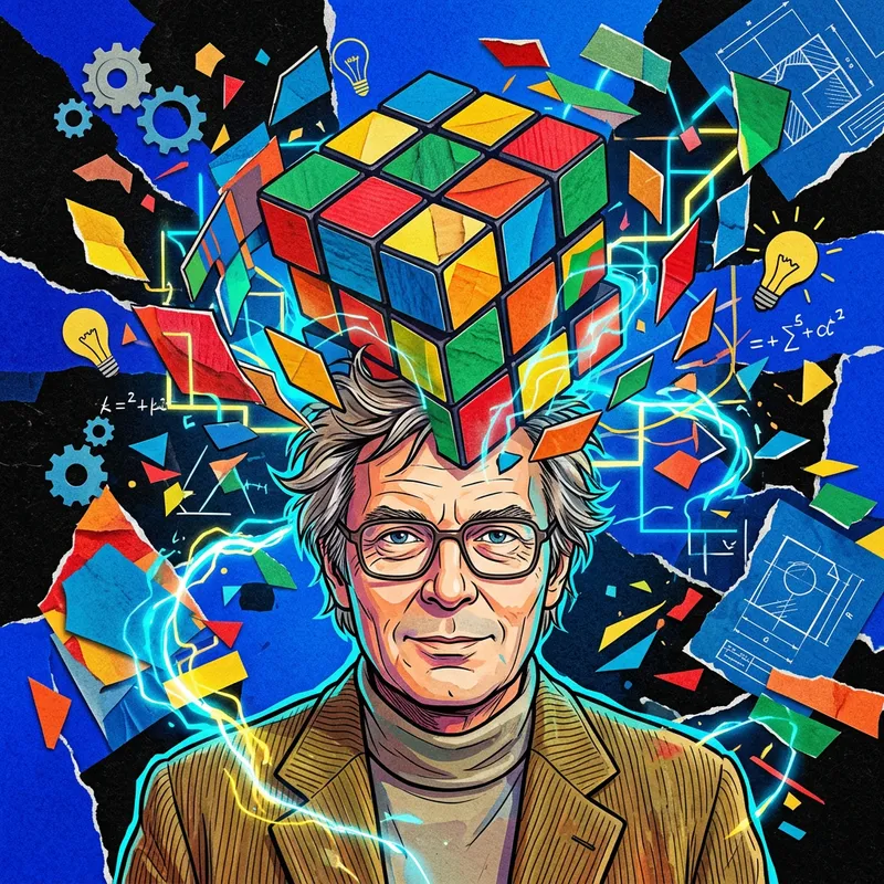 Innovative Rubik's Cube Creator Illustration | Surreal Style