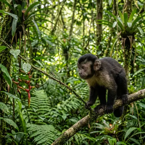 Mono Araña: Curious Monkey Meets Spider in Nature