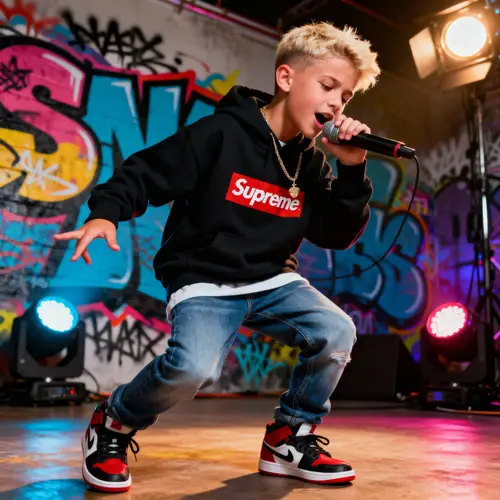 Light Skin Rapper in Supreme Style