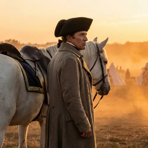 Historic General on Battlefield - Leadership in Focus