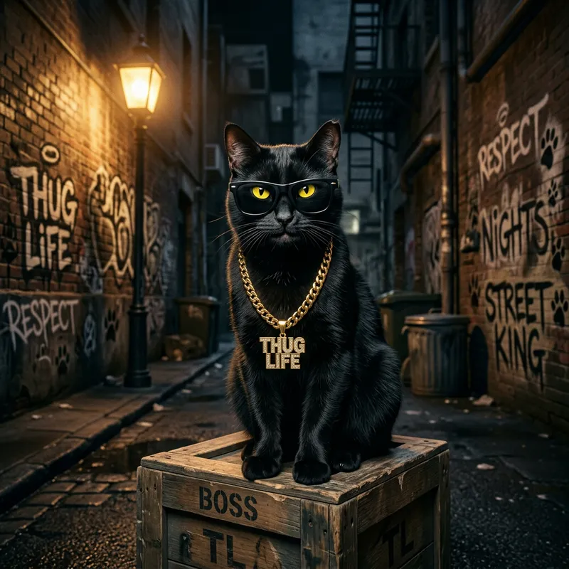 Thug Life Cat: The Ultimate Feline Swagger
