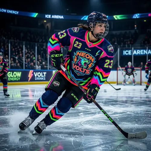 Neon Ice Hockey Shirt - Bold Colors & Striking Design