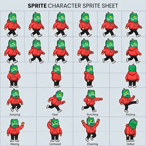 Round Sprite Character in Red Hoodie