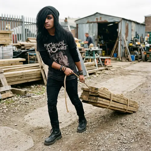 South Asian Teenager Emo Dragging Boards | Emo Counterculture