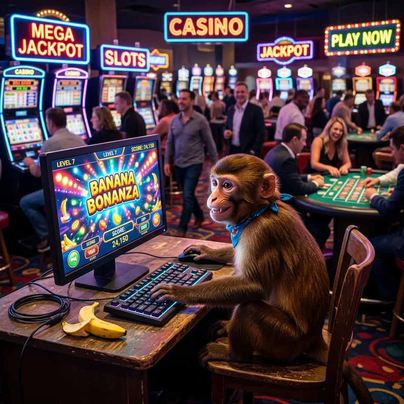 Playful Monkey at Casino: Digital Gaming Adventure