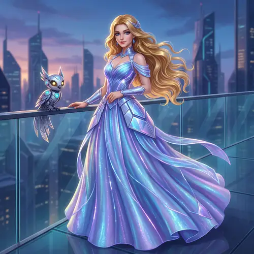 Futuristic Disney Princess Avrora in 2024