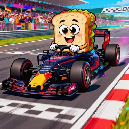 Fun Sub Sandwich Driving F1 Car - Bright & Colorful