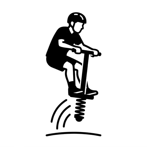 Pogo Jumps Iconography: Fun and Fitness