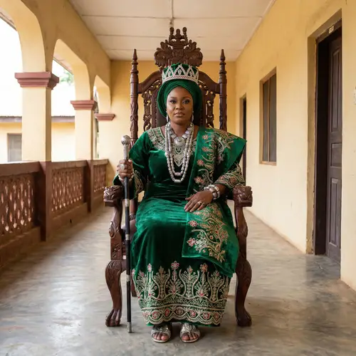 Angiebee African Queen in Green Regalia