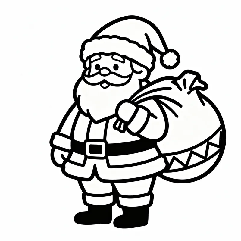 Santa Coloring Page - Fun for All Ages