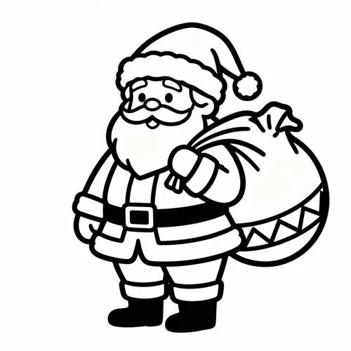 Santa Coloring Page - Fun for All Ages