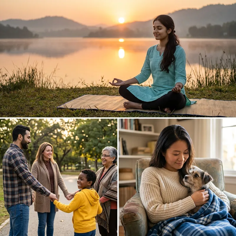 Mindful Meditation, Unity, and Self-Kindness in Diverse Images