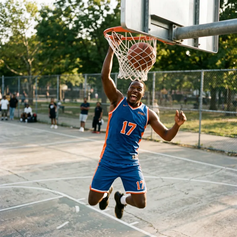 Exciting Basketball Dunk by Player