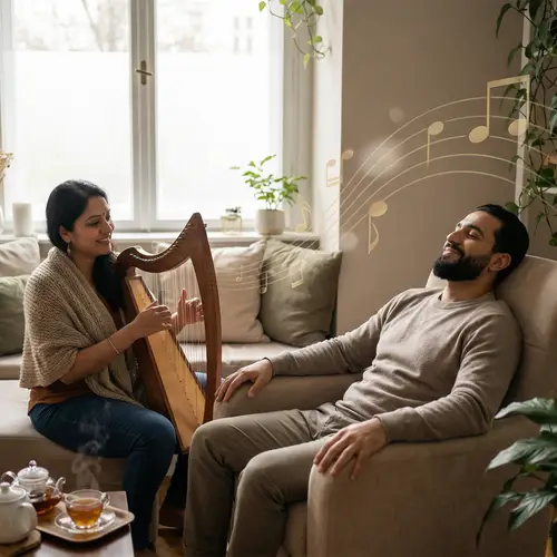 Music Therapy Session: Serene Healing with South Asian Female Therapist