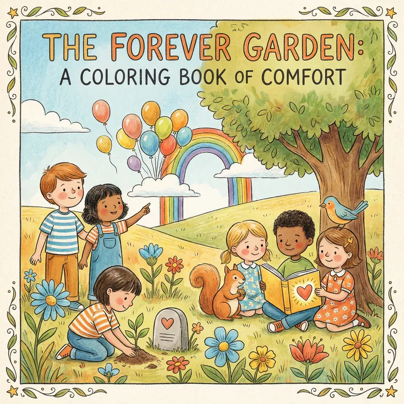 Whimsical Coloring Book Cover for Kids