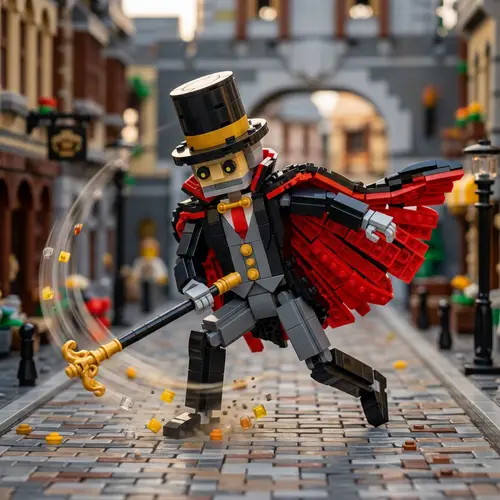 Mortis from brawl stars game in lego style 