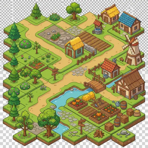 Fantasy Isometric 2D Tileset for RPG Games