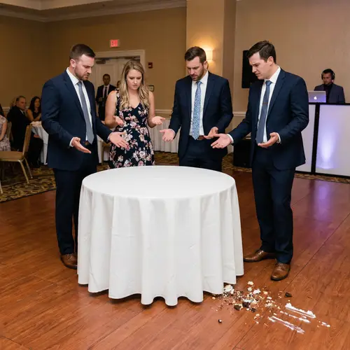 Wedding Cake Gone: Confusion at the Empty Table