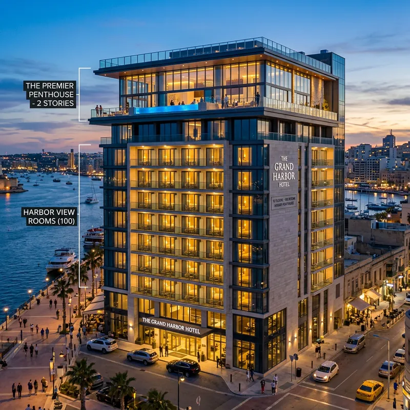 Luxury $12M Hotel with 100 Rooms and Penthouse Luxury $12M Hotel with 100 Rooms and Penthouse