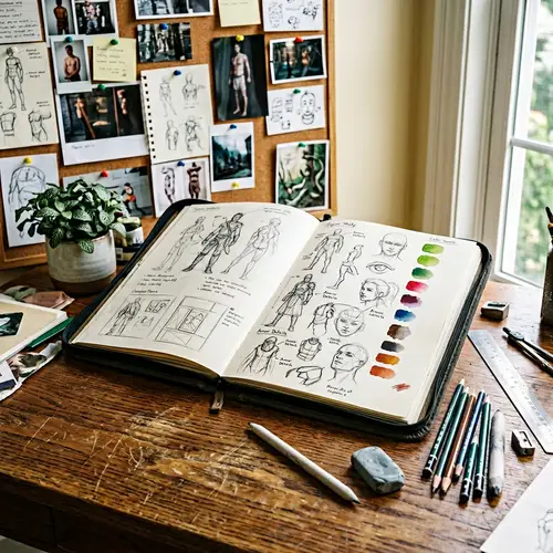 Creative Portfolio Designs | Artistic Sketches & Color Swatches