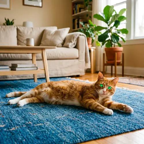 Vibrant Orange and White Domestic Short-Haired Cat