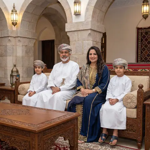 Sultan Haitham bin Tariq & Family - Traditional Omani Attire