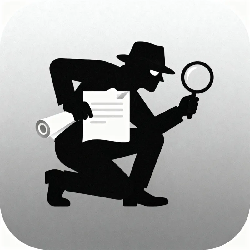 Grayscale Surveillance App Icon Design