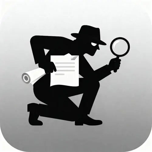 Grayscale Surveillance App Icon Design