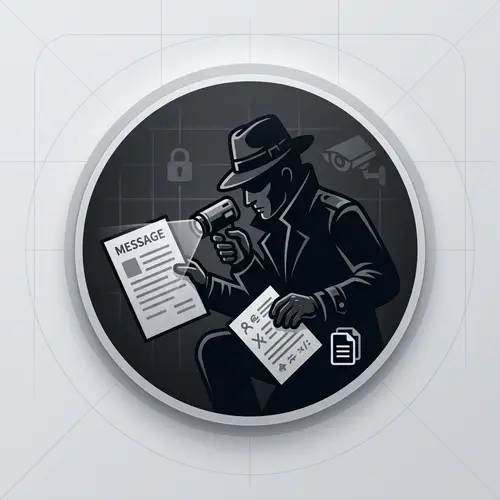 Grayscale Surveillance App Icon Design