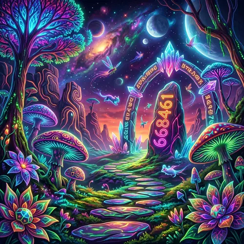 Neon Psychedelic Fantasy World