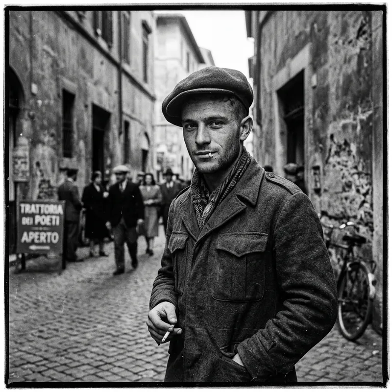 1940s Italian Portrait: Stoic War-Time Photography