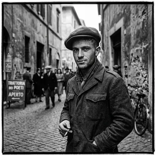 1940s Italian Portrait: Stoic War-Time Photography