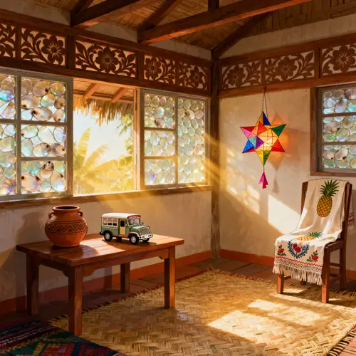 Traditional Filipino Capiz Window House Background