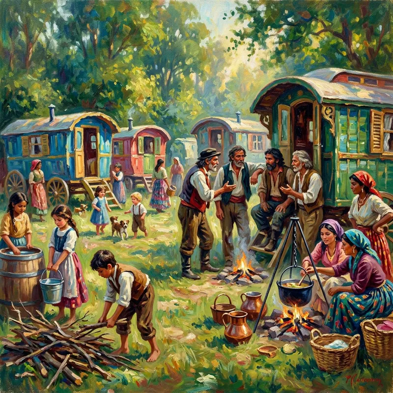 Gypsy Life Impressionism Art