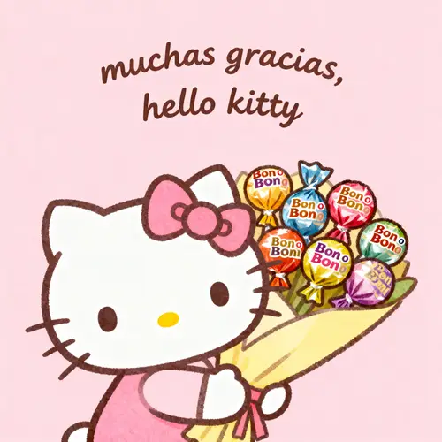 Hello Kitty with Bon O Bon Treats - Thank You