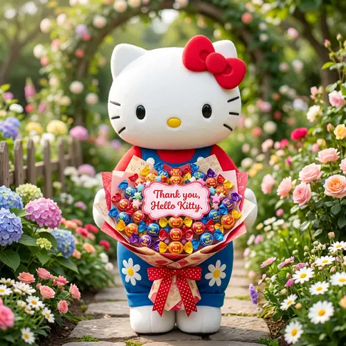 Hello Kitty with Bon O Bon Treats - Thank You