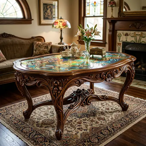 Art Nouveau Coffee Table - Elegant Design