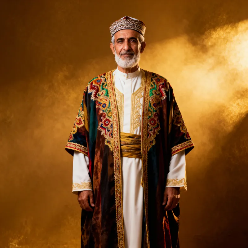 Majestic Yemeni Sheikh in Traditional Attire