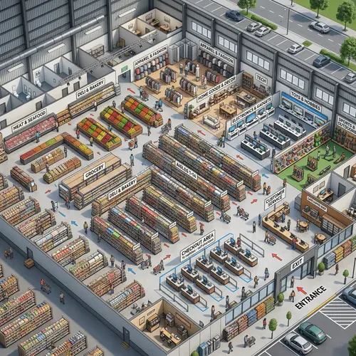 3D Isometric Layout Plan for Retail Stores