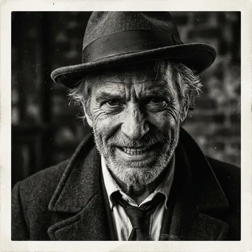 Vintage 1920s Style Portrait of Menacing Older Man