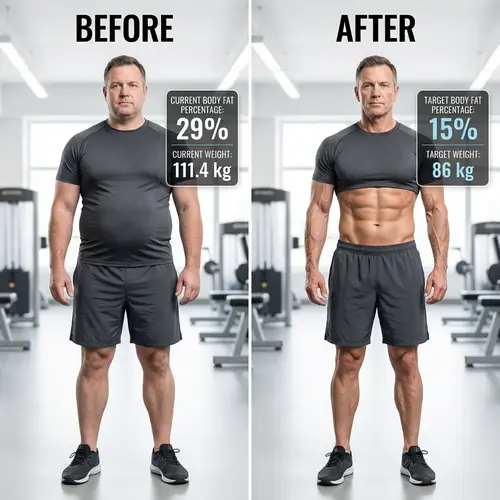 Before and After Body Transformation Comparison