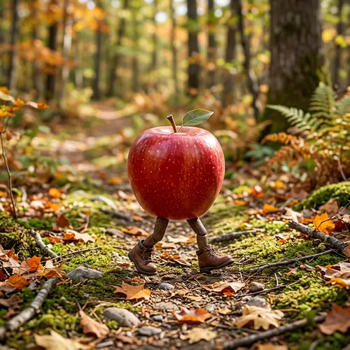 Apple with Legs: A Unique Fruit Design