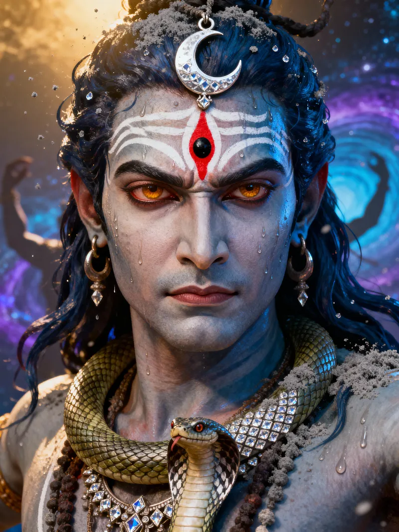 Realistic Lord Shiva Performing Tandava Dance